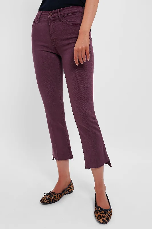 Mauve Wine The Insider Crop Step Fray