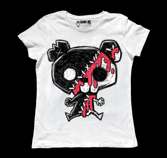 My Bloody Bear Women White Tshirt