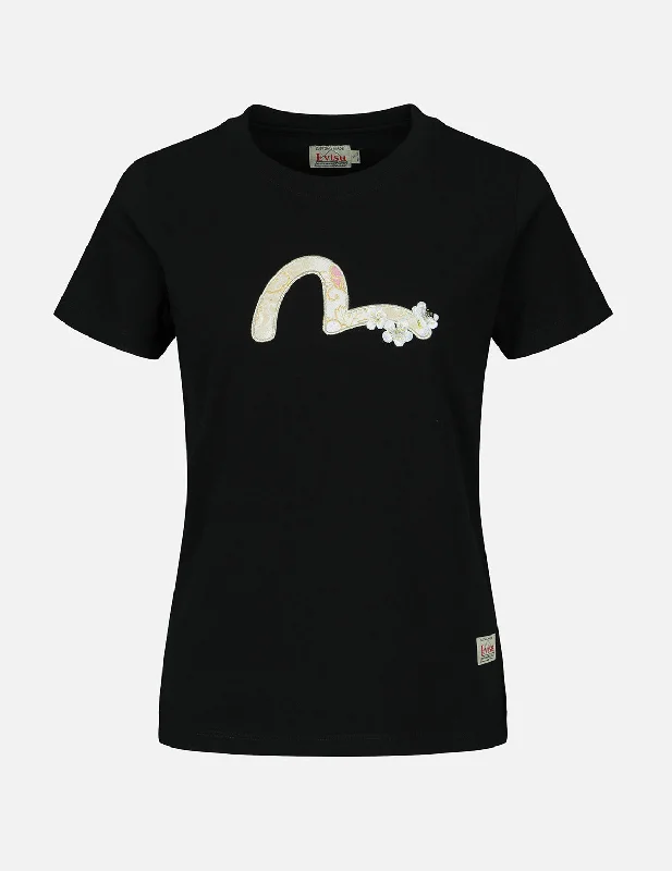 Brocade Seagull Appliqué T-shirt