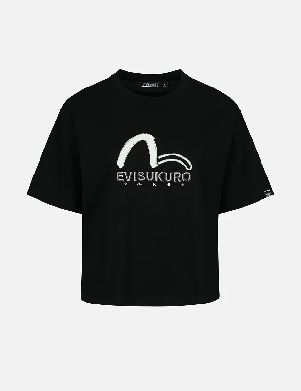 Seagull Print and Embroidery T-shirt