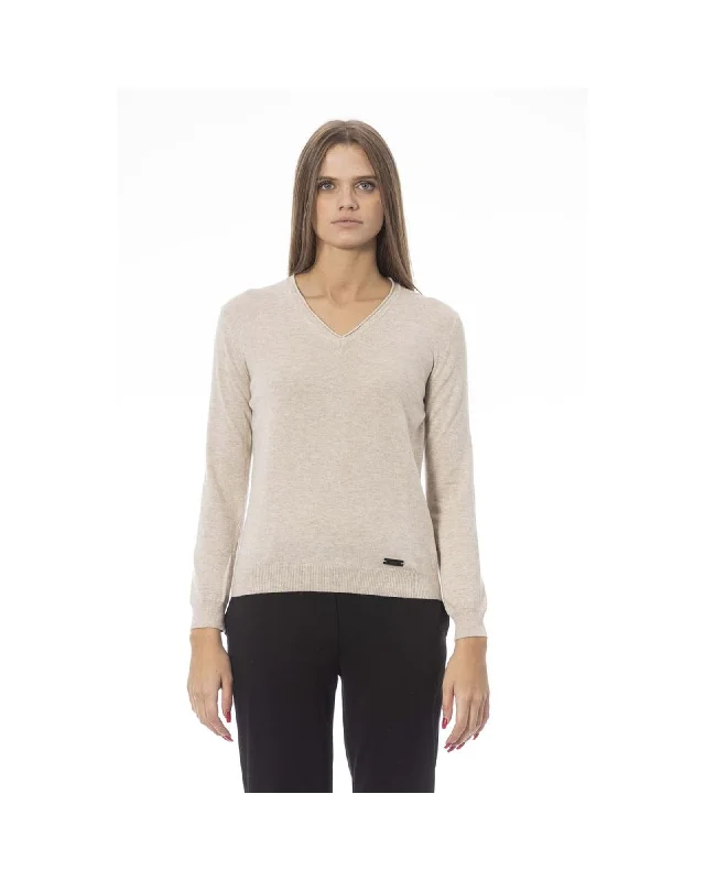 Baldinini Trend Women's Beige Polyamide Sweater - L