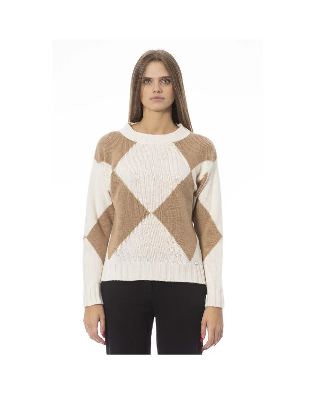 Baldinini Trend Women's Beige Wool Sweater - M