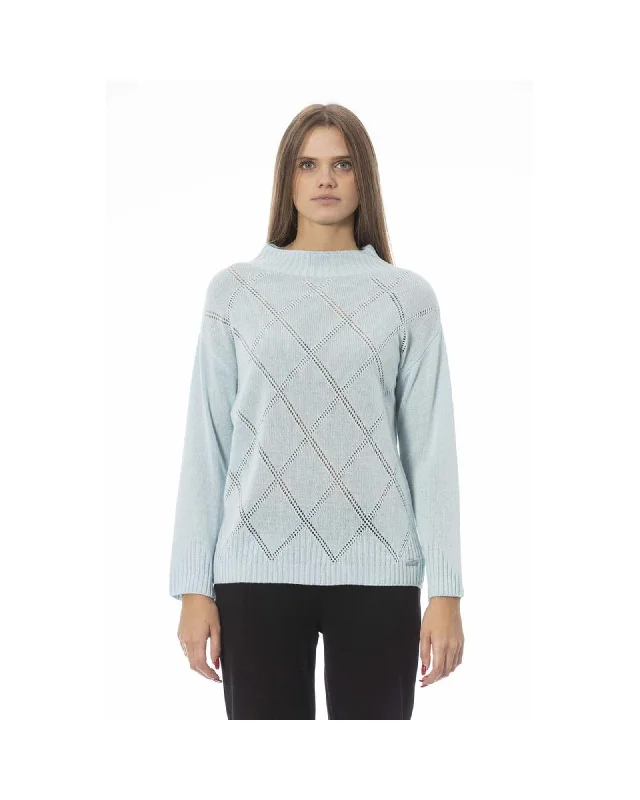 Baldinini Trend Women's Light Blue Wool Sweater - S