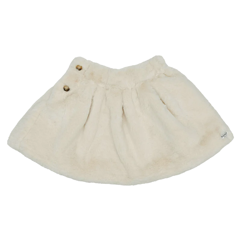 Qisabelle Skirt | Off White Teddy