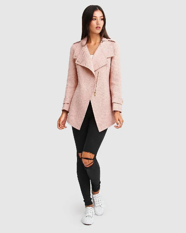 Bad Girl Wool Blend Moto Coat