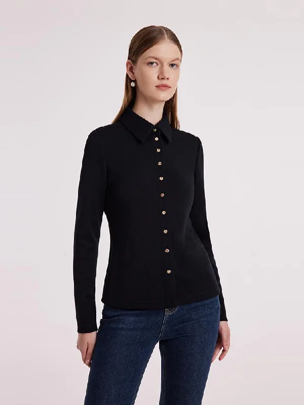 Washable Knitted Woolen Women Shirt