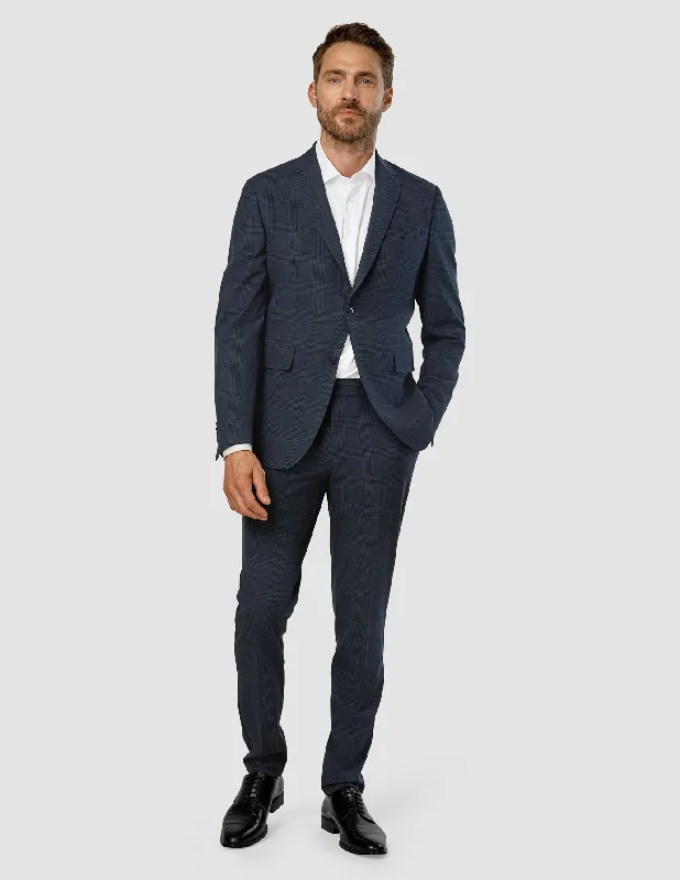 Essential Suit Dark Blue Check