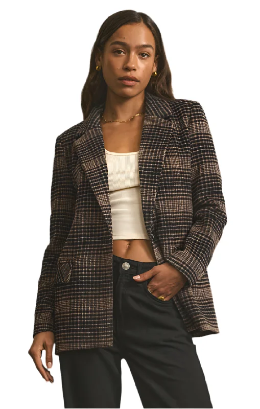 Kingston Relaxed Plaid Blazer Coat