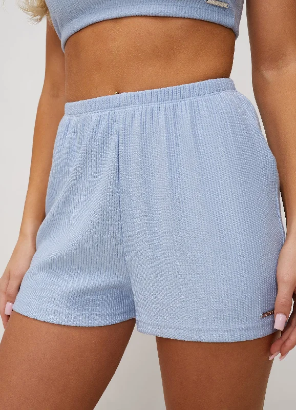 Gym King Signature Rib Short - Pale Blue